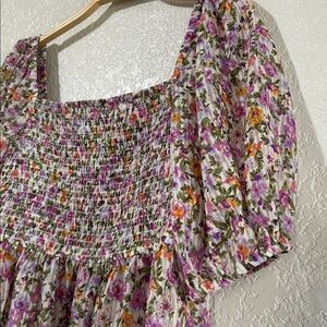 New- Floral Smocked Women's Top